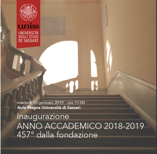 Immagine inaugurazione 457esimo anno accademico Uniss — CONFERENZA STAMPA 11 GENNAIO ORE 10.00-INAUGURAZIONE ANNO ACCADEMICO
