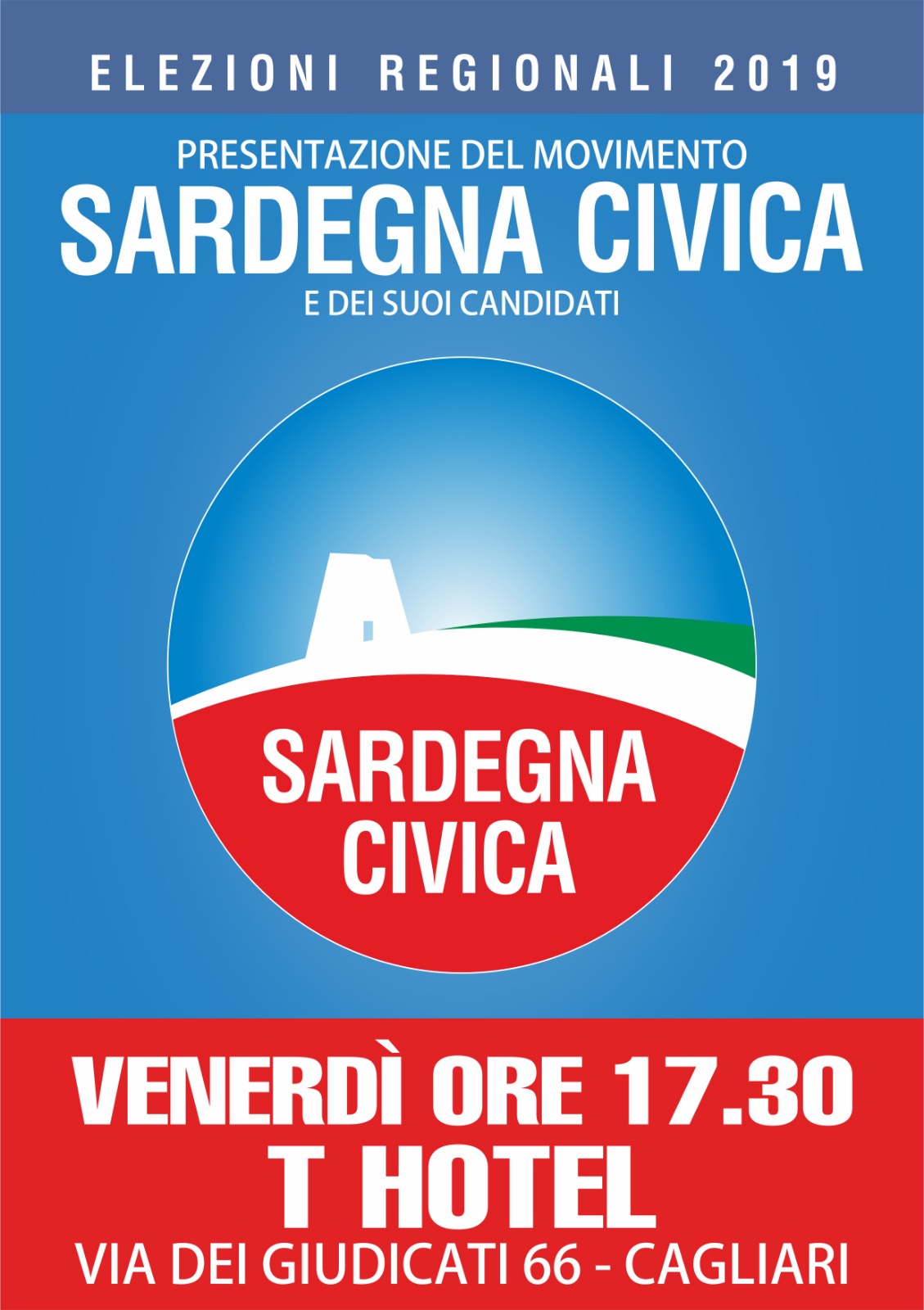 Locandina THotel — I: Presentazione movimento e candidati Sardegna civica