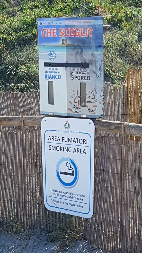 Spiaggia Pelosa_area fumatori — COMUNE DI STINTINO – Al via da lunedì il servizio di vigilanza alla Pelosa