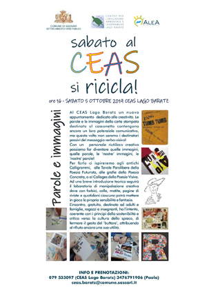 Locandina Ceas SABATO 5 ottobre19 — A Baratz nuova vita per i vecchi libri