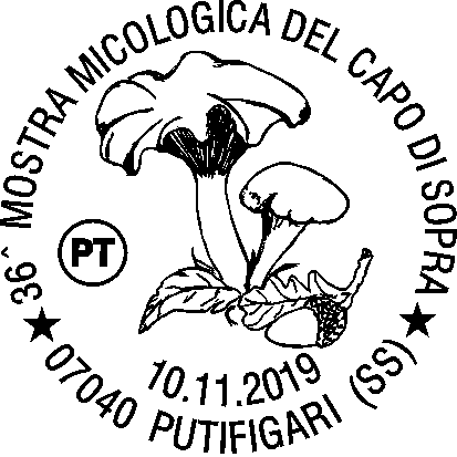 annullo putifigari — POSTE ITALIANE – ANNULLO FILATELICO PER LA 36^ EDIZIONE DELLA MOSTRA MICOLOGICA DEL CAPO DI SOPRA