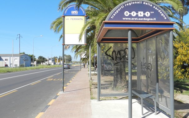 Pullman-Arst-Fermata — Alghero, Pensilne Arst – installazione delle prime dieci