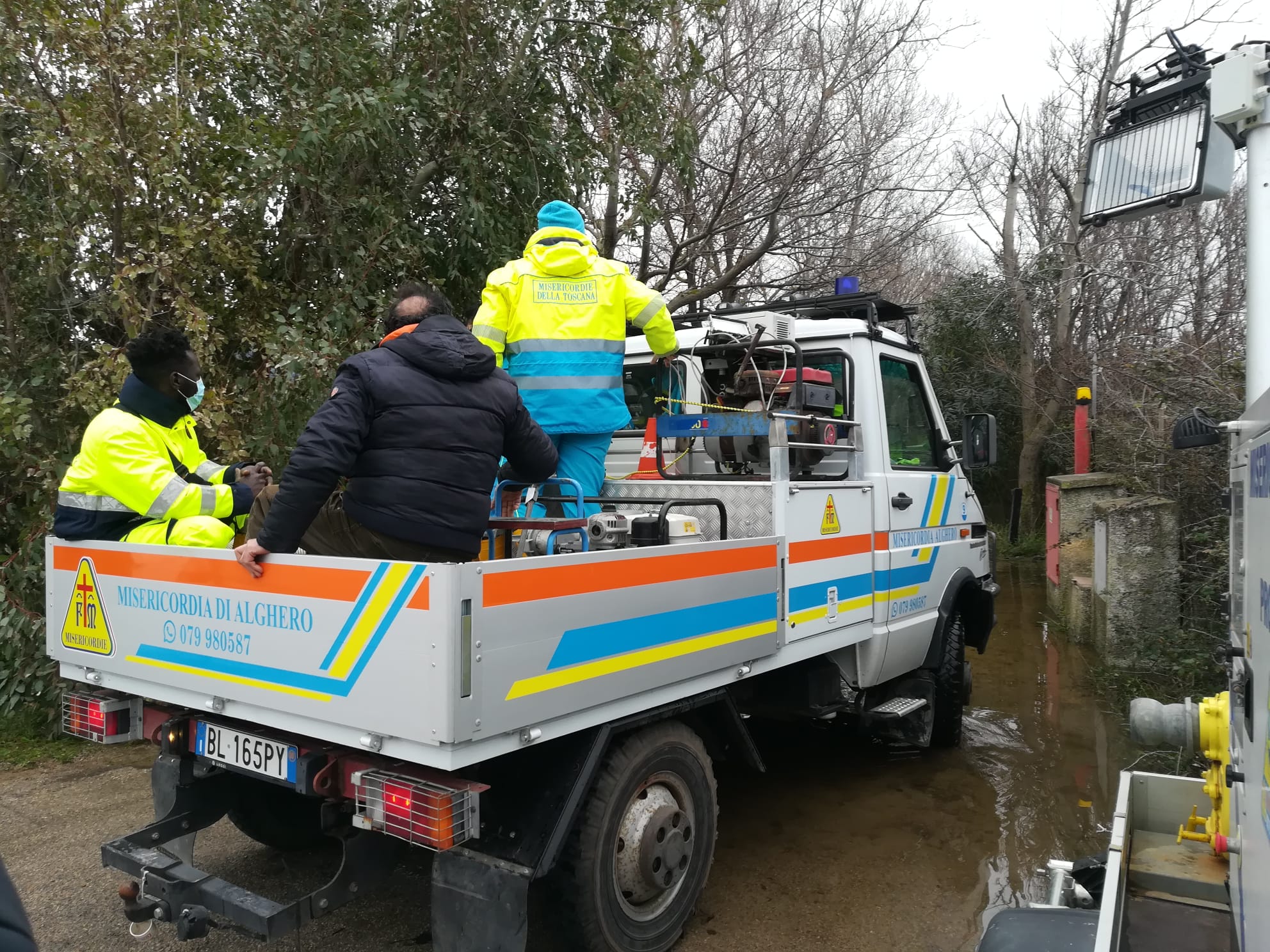prot civ — Nuraghe Sant’Imbenia sommerso, intervento della Protezione Civile ( foto )