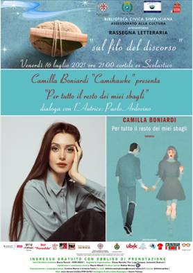 Immagine dell'articolo: Chiara Francini, Gero Grassi e Andrea Purgatori, Camilla Boniardi “Camihawke”, rassegna letteraria sul filo del discorso