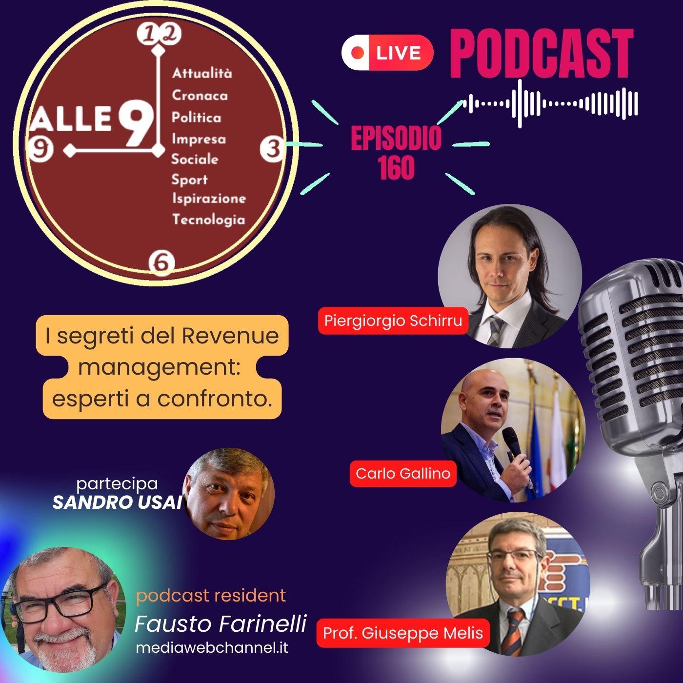copertina-spreaker-ep.160 — ALLE NOVE PARLA DEL “REVENUE MANAGEMENT” CON ILLUSTRI OSPITI