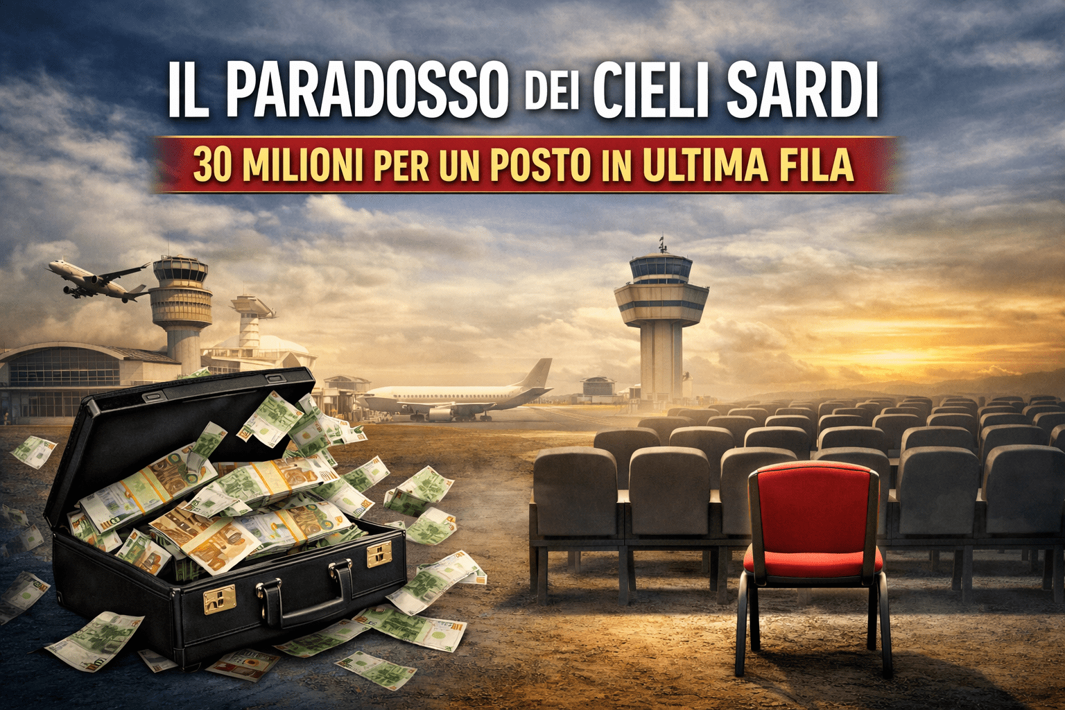Immagine dell'articolo: iI Paradosso dei Cieli Sardi: 30 Milioni per un Posto in Ultima Fila