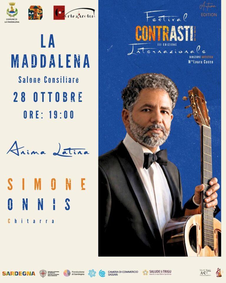 L’“Anima latina” di Simone Onnis alla Maddalena in concerto per il festival internazionale Contrasti